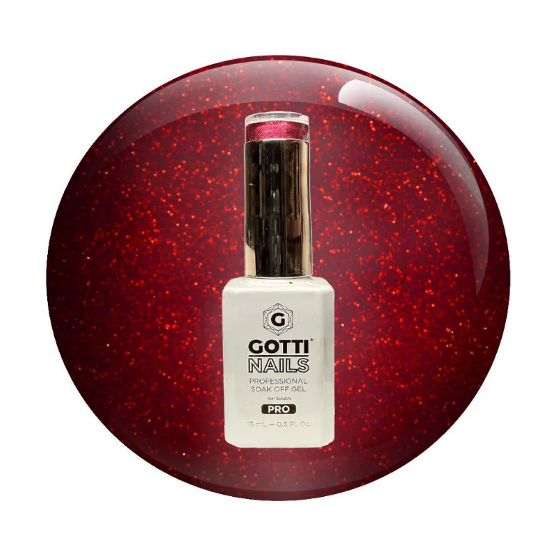 Gotti Nails #2 Cat Eye Ruby Red Cateye magnetic gel polish bottle showing deep ruby red color