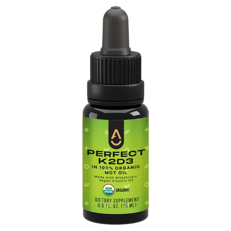 Activation Products Perfect K2D3 bottle, 0.5 oz vitamin K2 and D3 formula