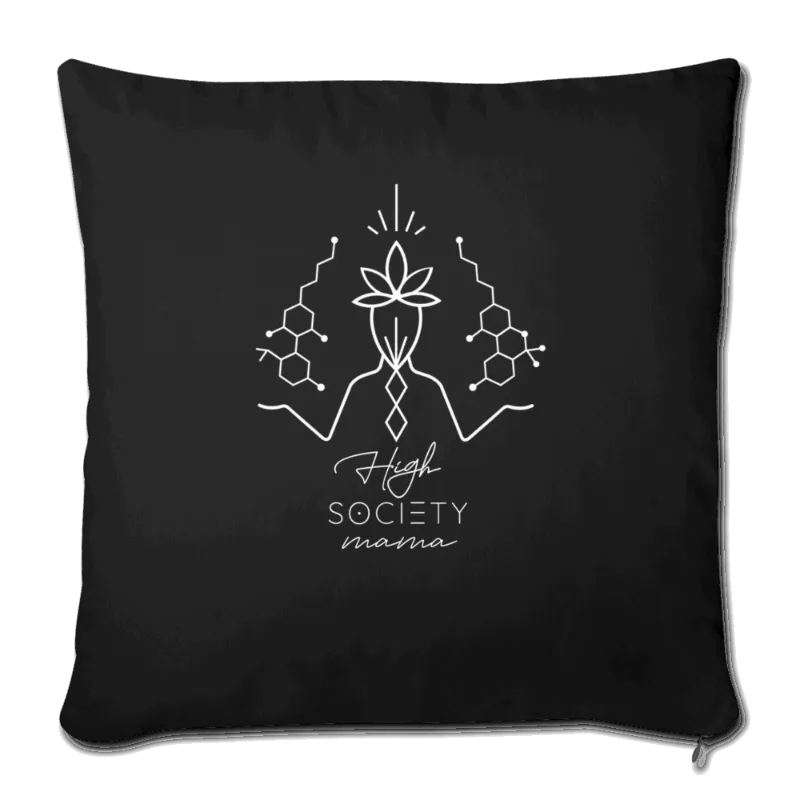 Society's Plant Balanced CBD THC Throw Pillow Cover 18 by 18 inches with graphic print