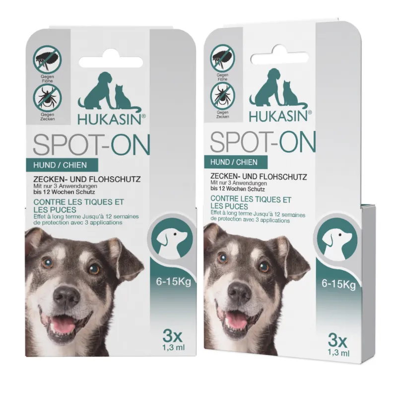 Evolsin Medical Hukasin Spot On Hund Doppelpack two pack tick flea protection for dogs