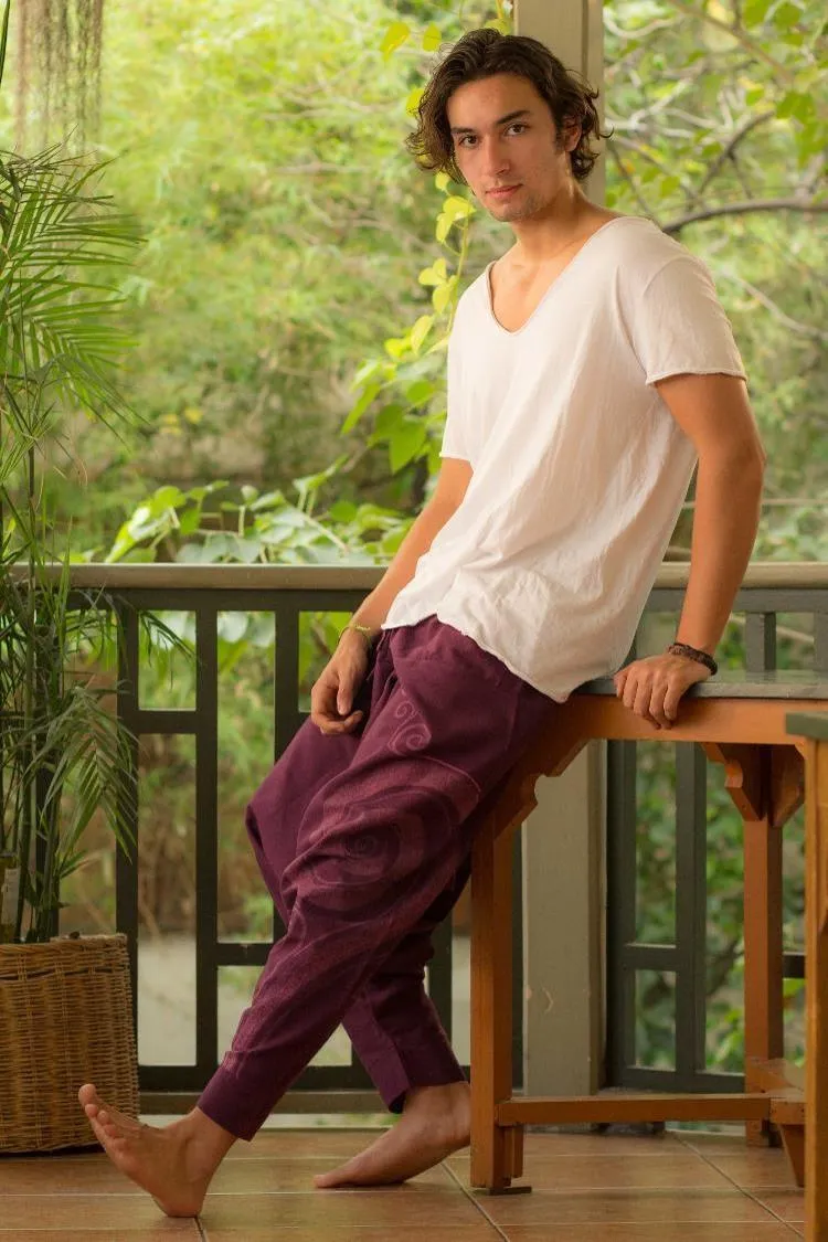 Hippie Pants Deep Purple Evolution Pants, plain cotton menswear