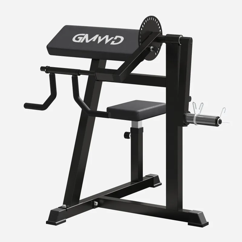 GMWD Fitness Bicep Curl And Tricep Extension Machine WJ32 with adjustable seat and swiveling handle