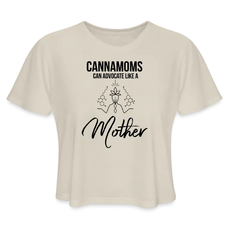 Society's Plant CannaMoms Can Advocate Like a Mother Women's Cropped T-Shirt, cannabis wellness apparel