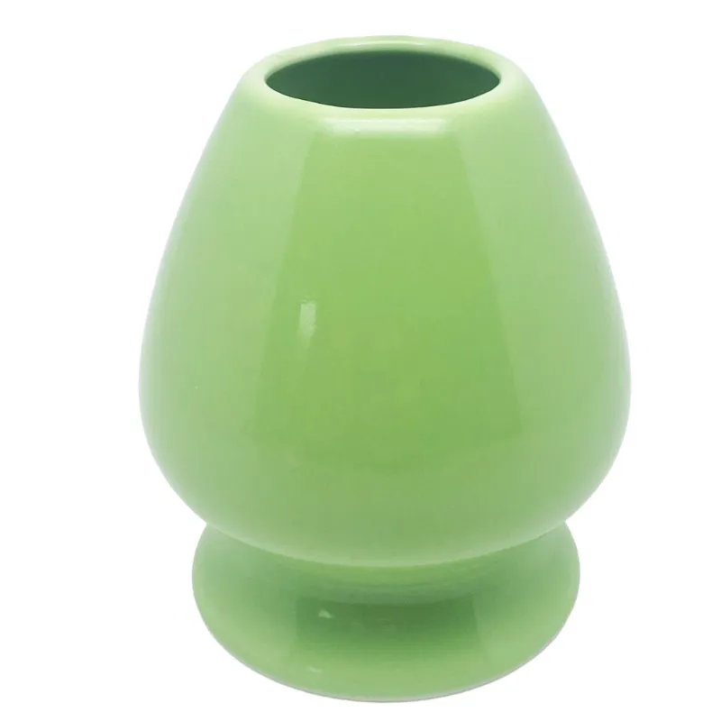 Matchaeco Bamboo Matcha Whisk Stand, a ceramic chasen holder for a bamboo matcha whisk