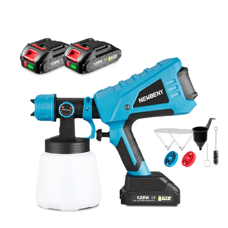 NewBeny 1000ML Brushless Cordless Paint Sprayer with 800W motor and three nozzle options
