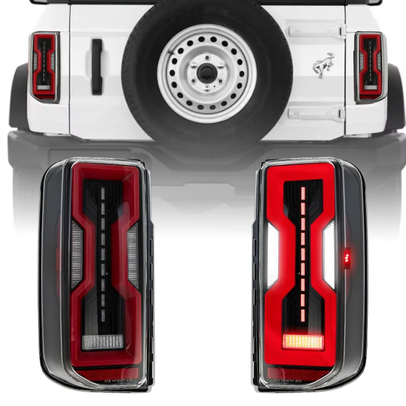 Sunpie Ford Bronco LED Tail Lights in smoked and clear ABS plastic lens design