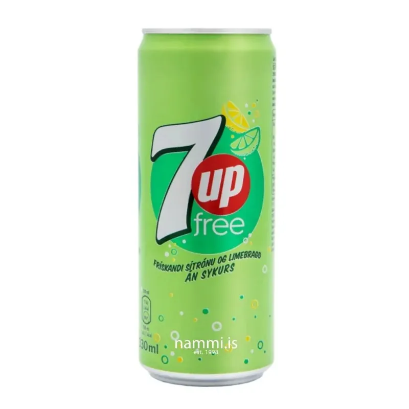 Nammi 7-Up Free Soft Drink sugar-free lemon lime soda in 330ml can