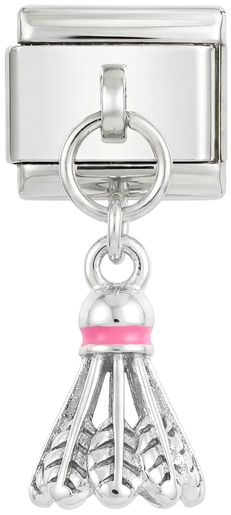 Charms Official Badminton Flywheel charm showing shuttlecock design