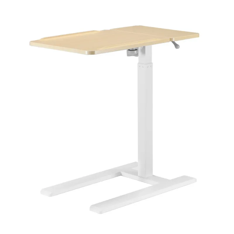 Sihoo D01 Height Adjustable Side Table with tilting surface and H-shaped base on wheels