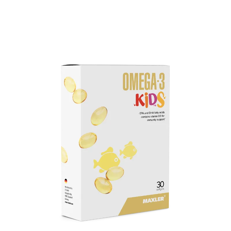 MAXLER Omega-3 Kids orange capsules in bottle