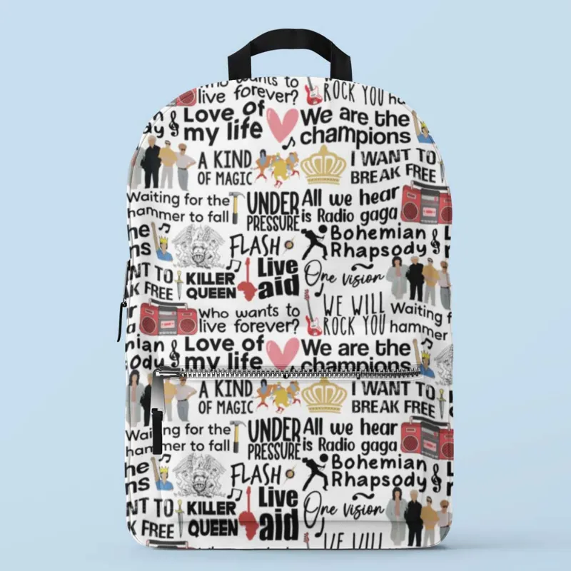 The Banyan Tee US All-Over Print Backpack - We Are The Doodlers, front view with all-over doodle print design