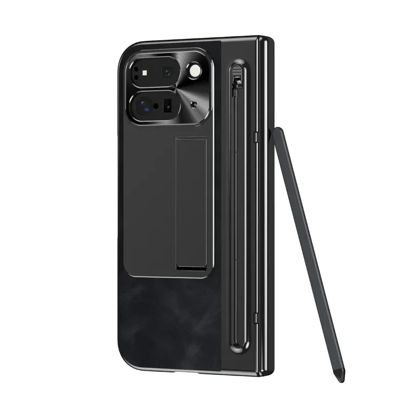 The Pixel Case Leather Case With Touch Pen for Google Pixel 9 Pro Fold with stylus