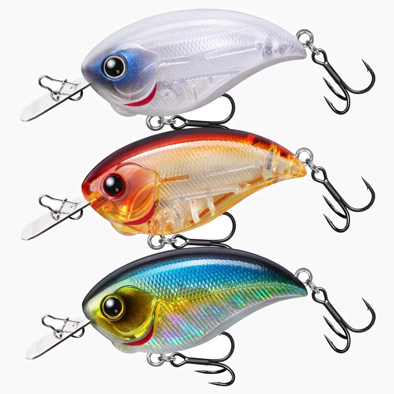 Truscend Fishing metal lip crankbait fishing lure with BKK hooks and rattle