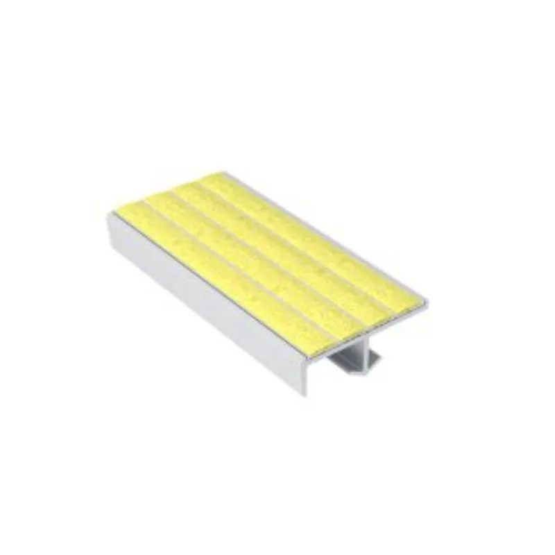 ComposiGrip Ecoglo S2150 Yellow Cast-in-Place Non-Slip Stair Nosing with bright yellow anti-slip surface