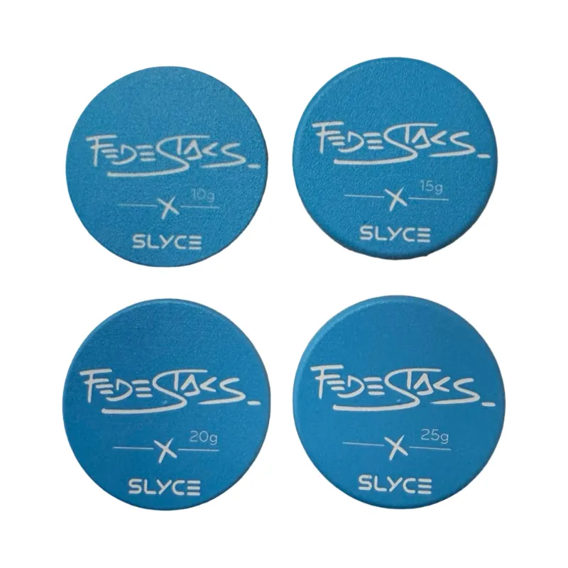 SLYCE Sport SpeedCoins Fede Staks Edition pickleball paddle handle weights in brass