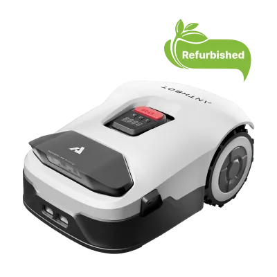 ANTHBOT Refurbished Genie robot mower on lawn