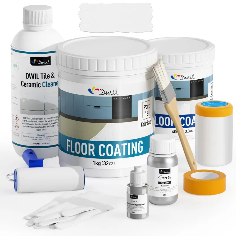DWIL Paint 2-Step Interior Floor Coating Kit with application tools