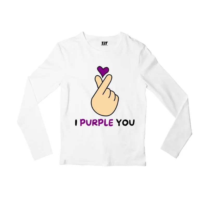 The Banyan Tee US BTS Long Sleeves T shirt - I Purple You black long sleeve