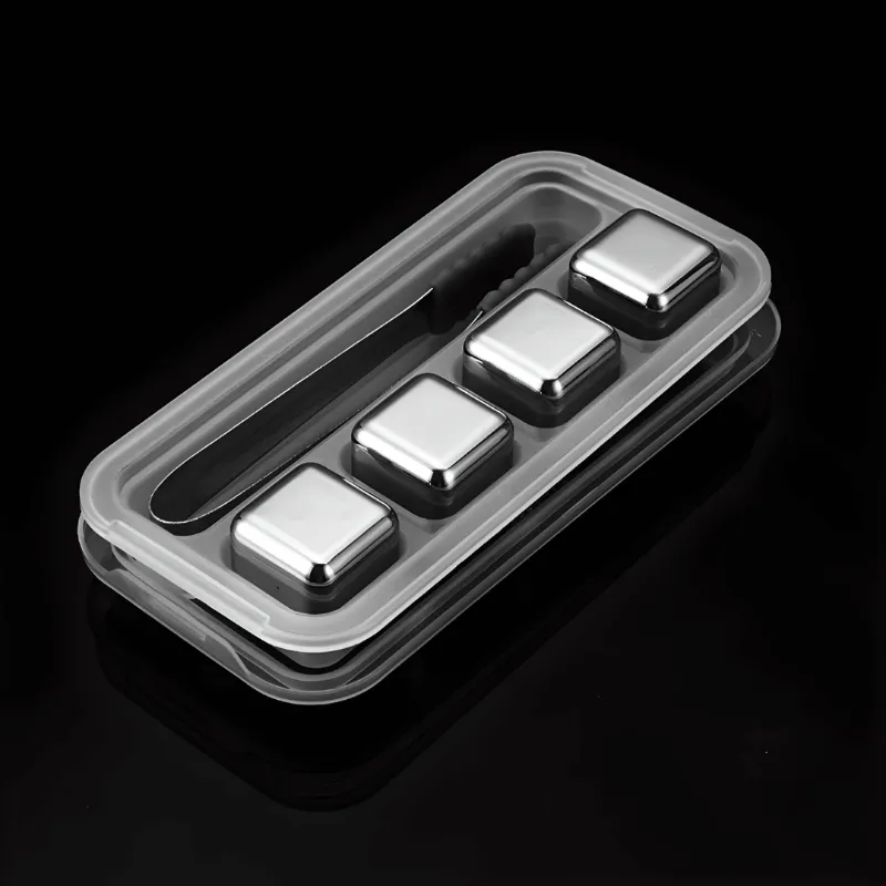 TsukiGlass Stainless Steel Whisky Stones set of reusable drink chillers