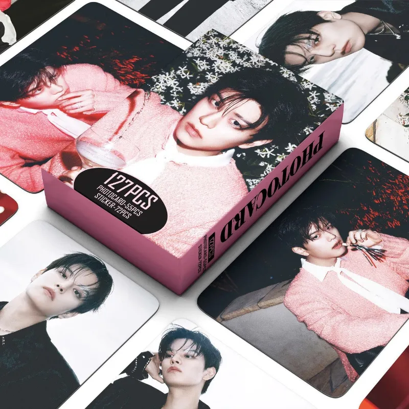 TTAesthetic 127PCS DO IT SEUNGMIN Photocard Stickers set displayed on a flat surface