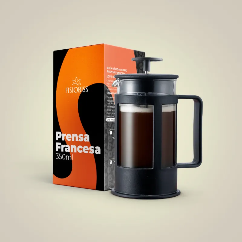 Fisiobiss Prensa Francesa 350 ml French press with glass carafe and steel frame
