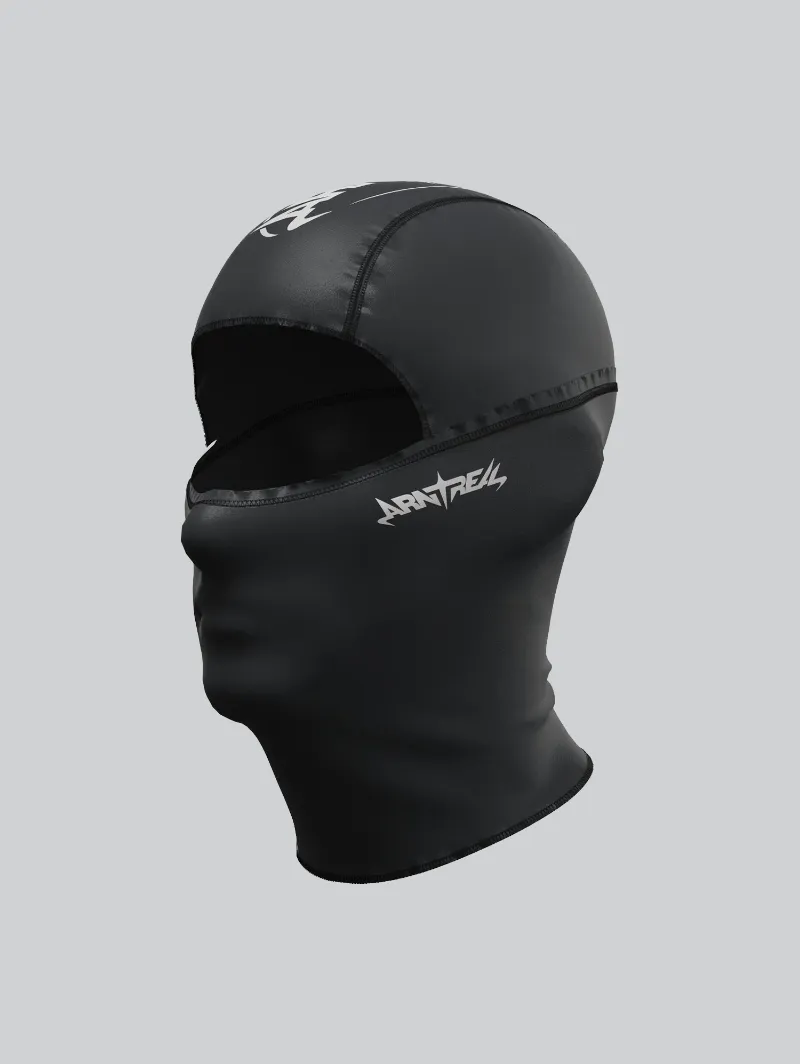 ARNTREAL Reflective Balaclava in black with reflective logo print