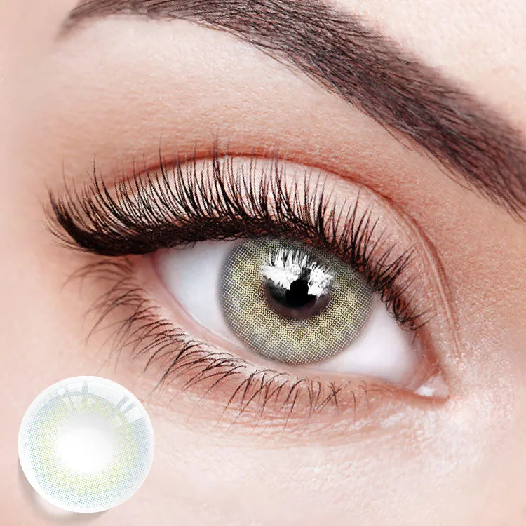 EYESFAV Euramerican L-Blue | 6 Months colored contact lenses with a baby blue and canary yellow pattern