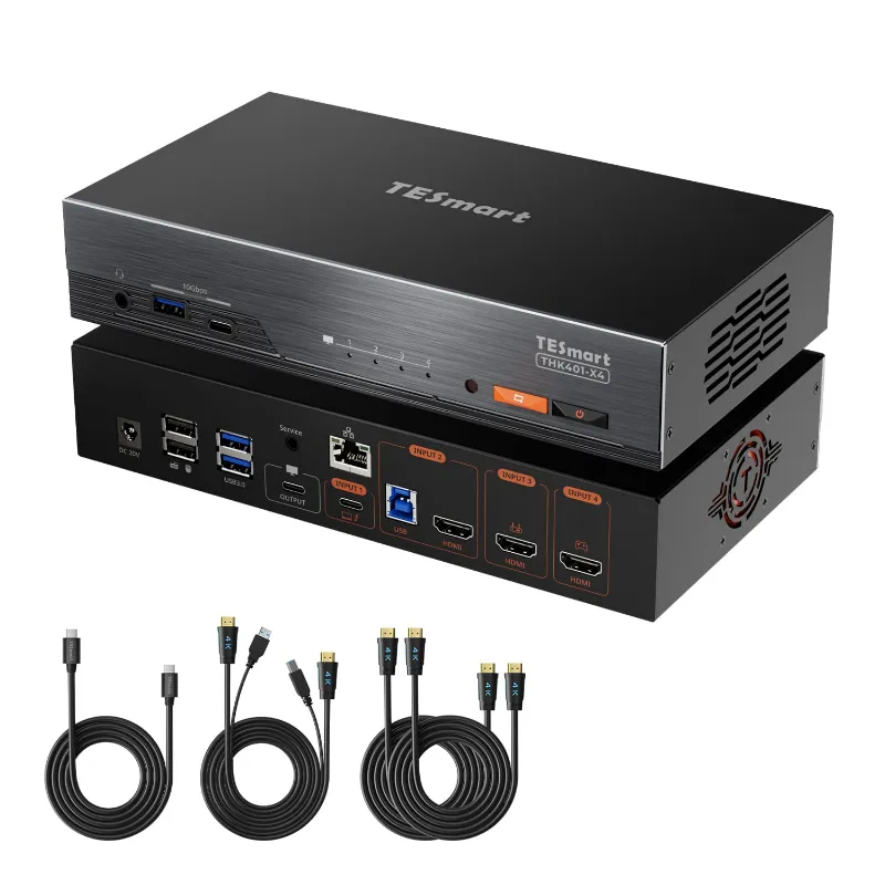TESmart 2×1 KVM for Apple Studio Display with Thunderbolt 4 compatibility