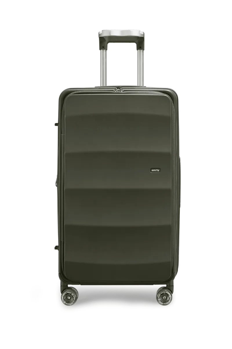 4MYTU Tank Max Trunk in Aspen Green, 30-inch top-opening check-in suitcase