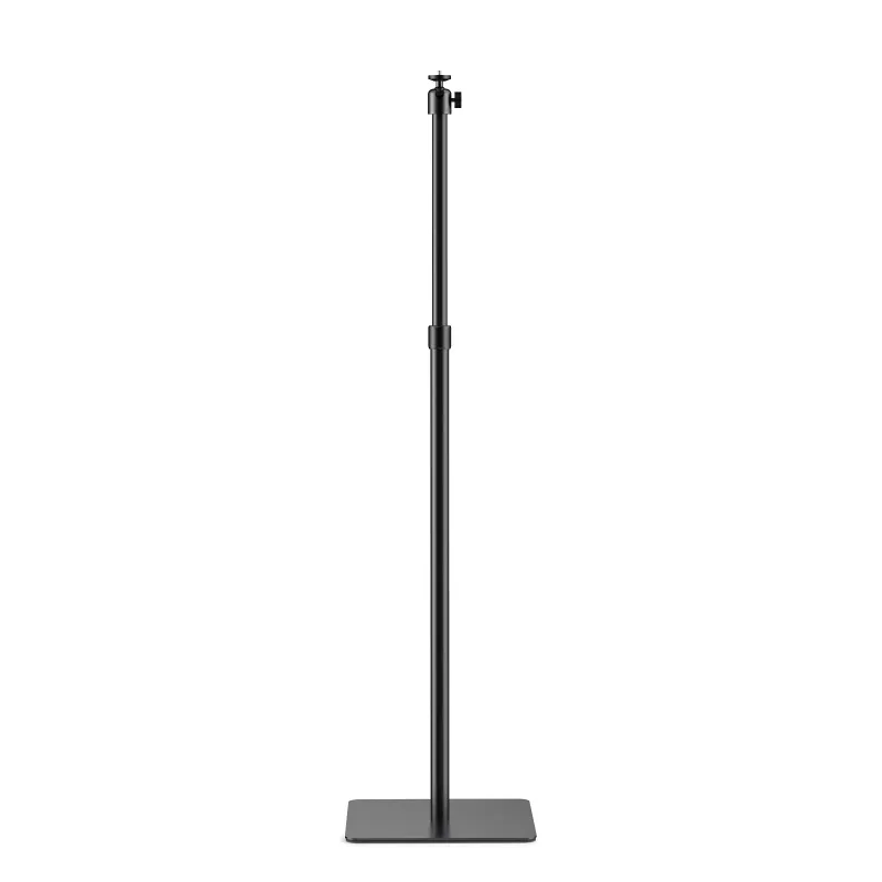 Aurzen adjustable projector stand with steel build and weighted base showing height adjustment and ball head