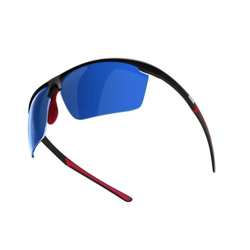 SLYCE Sport Daytona Petite Large Pickleball Sunglasses in black frame with red lenses