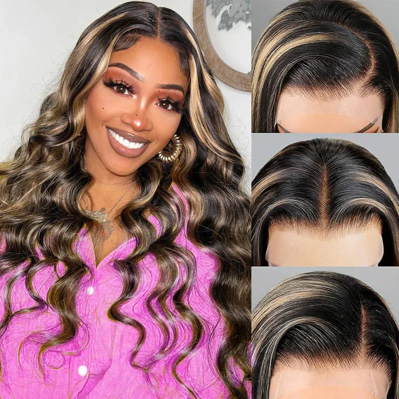 Megalook Glueless 6x5 Pre-cut Lace Wear Go Balayage Body Wave Wig, shown as ready-to-wear style