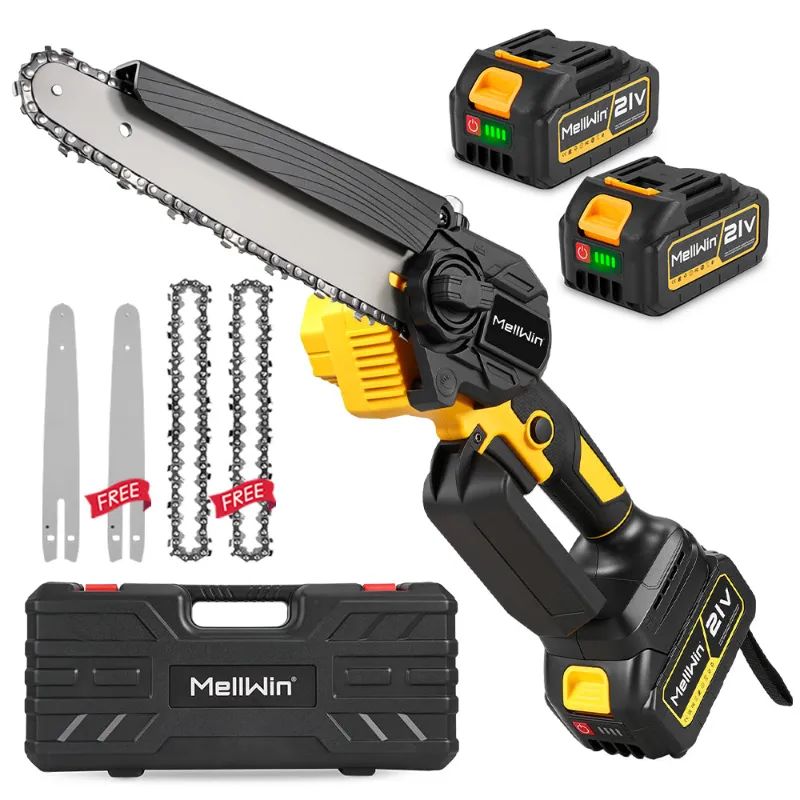 NewBeny 8 Inch Brushless Cordless Chainsaw lightweight tool held in hand