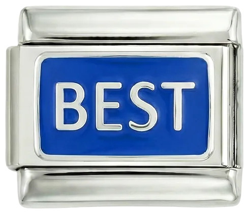 Charms Official Best charm showing word engraving