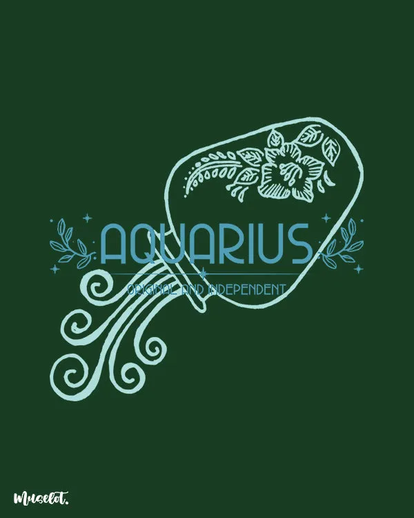 Muselot Aquarius printed t shirts with zodiac design