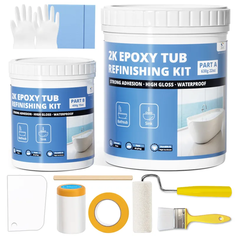 DWIL Paint 2K Epoxy Tub Refinishing Kit with mixing supplies