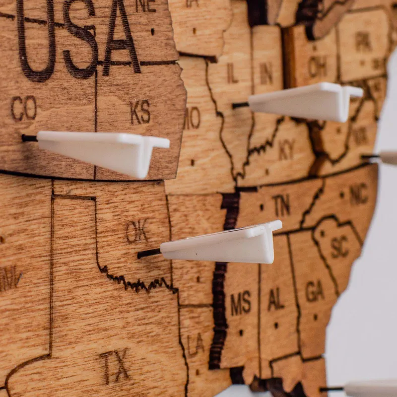 Enjoy The Wood Airplane Push Pins shaped like miniature aircraft for marking map locations