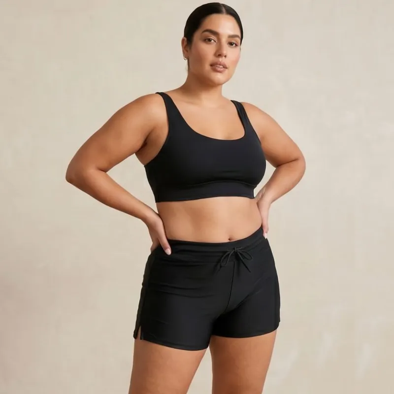 Lilova Active Leakproof High-Rise Loose Shorts in neutral tone