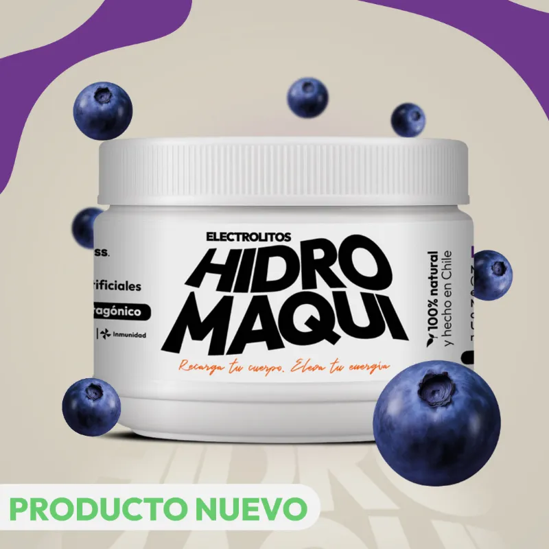 Fisiobiss Hidromaqui hydration drink with maqui berries and powder