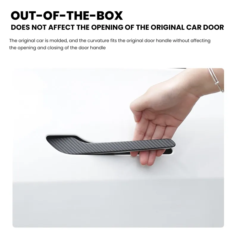 Tesstudio ABS Carbon Fiber Door Handle Cover for Tesla Model 3 and Model Y