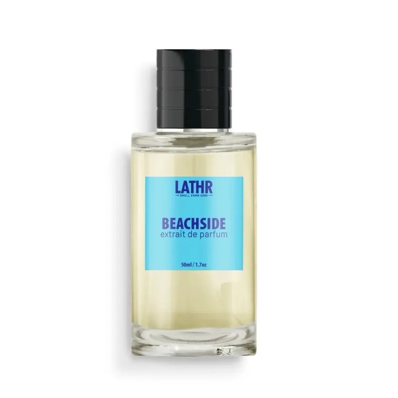 LATHR Beachside Extrait Cologne bottle with coastal tropical scent