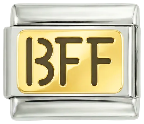 Charms Official BFF on Silver charm for personalized bracelets