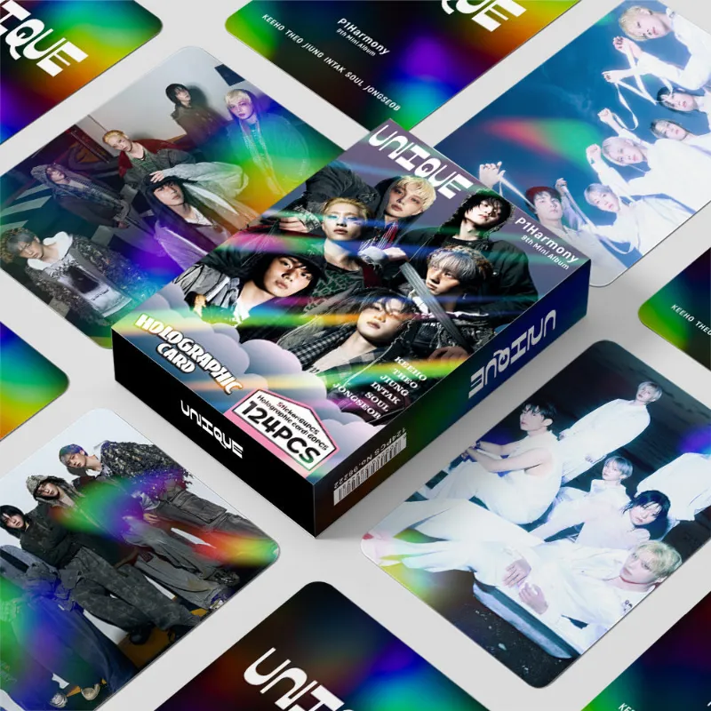 TTAesthetic 124PCS P1H UNIQUE Holographic Photocard Sticker holographic sticker set