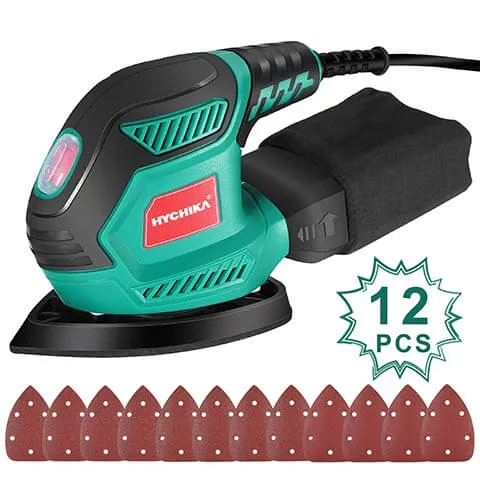 HYCHIKA 200W Electric Sander with dust collector and triangular sanding pad