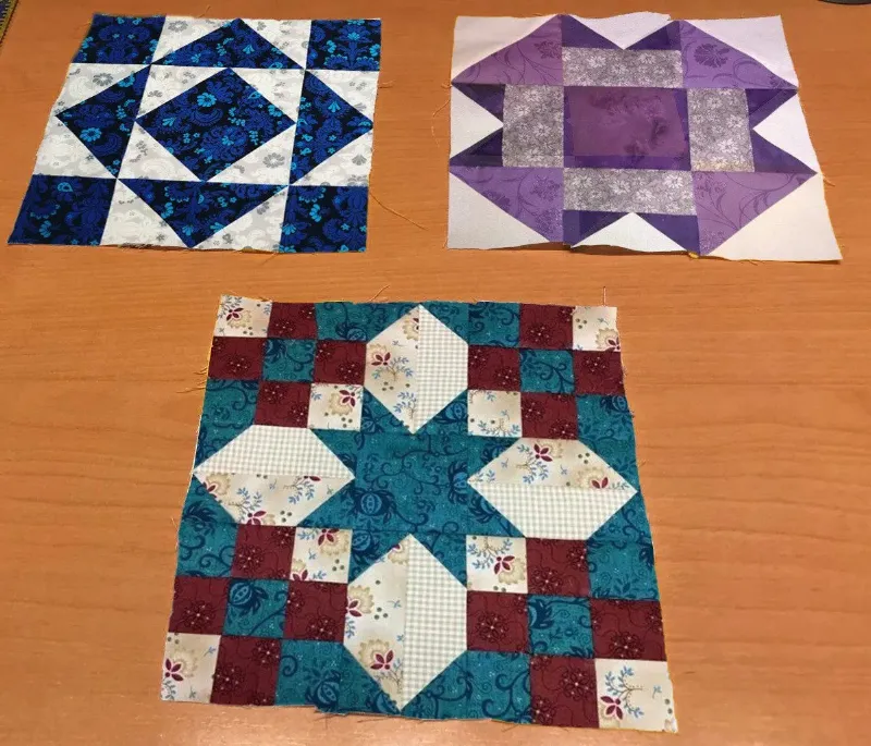 Boho Blanket A collection of 16 creative quilt blocks, a quilt pattern cover with bold graphic tree-ring design