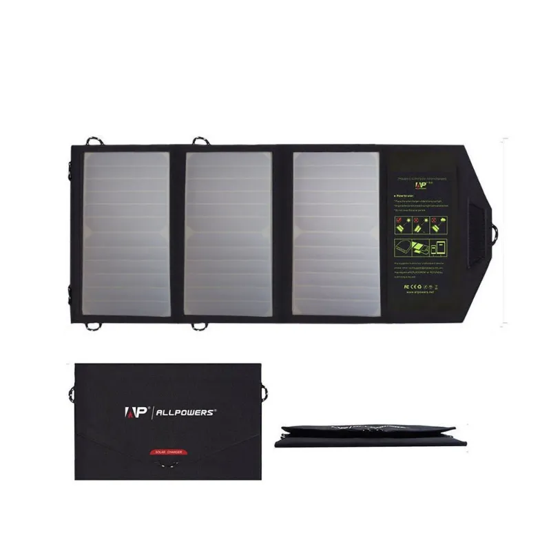 ALLPOWERS ES Cargador de panel solar portátil 5V 21W folded compact