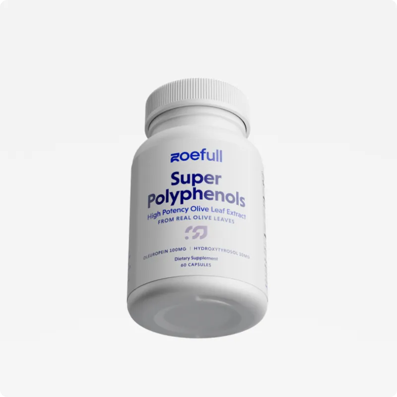 Zoefull Super Polyphenols olive leaf extract supplement bottle