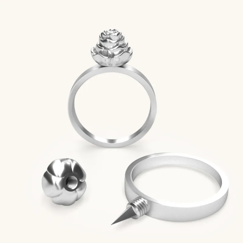 Defender Ring Maximalist statement self-defense ring interchangeable tops