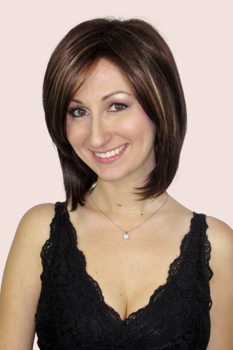 Godiva's Secret Wigs Marina medium wig in java frost, smooth page style