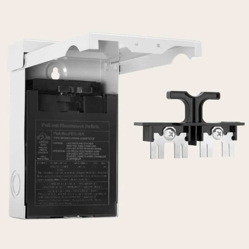 Della Home 30A and 60A pull-out switch AC disconnect box with weatherproof enclosure